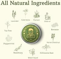 Vista 2 de Crema natural para el cuidado de las hemorroides, con 10 ingredientes botánicos, incluyendo hamamelis, caléndula y castaño de indias, alivio