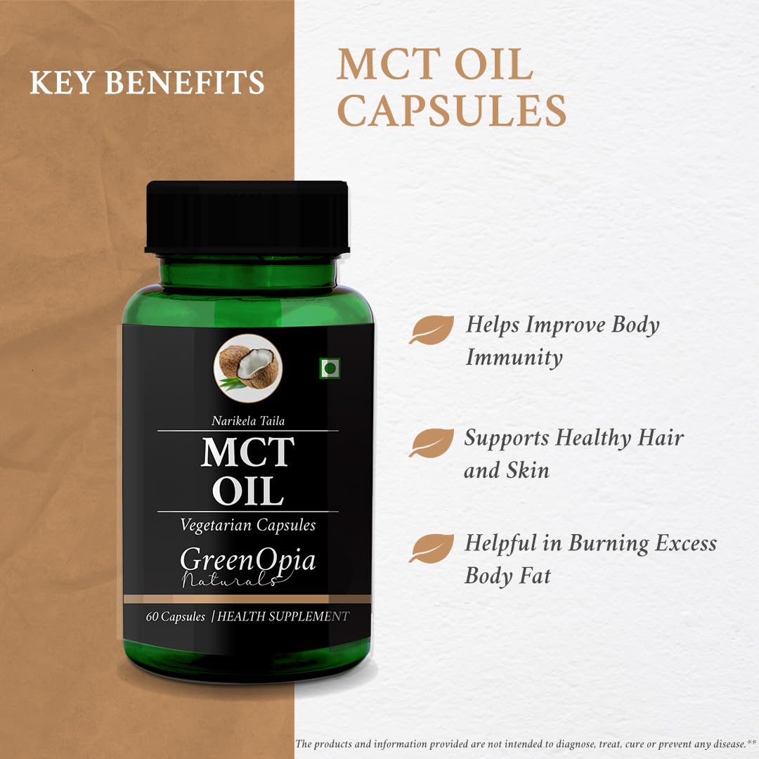 MCT Oil | 500mg | 60 Veg Capsules| Medium Chain Triglycerides — Amazon image 4