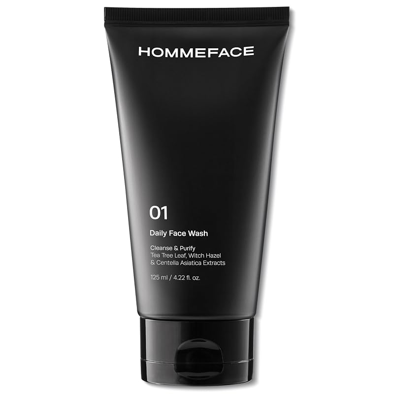 HommeFace Limpador facial masculino com espuma, 120 mL