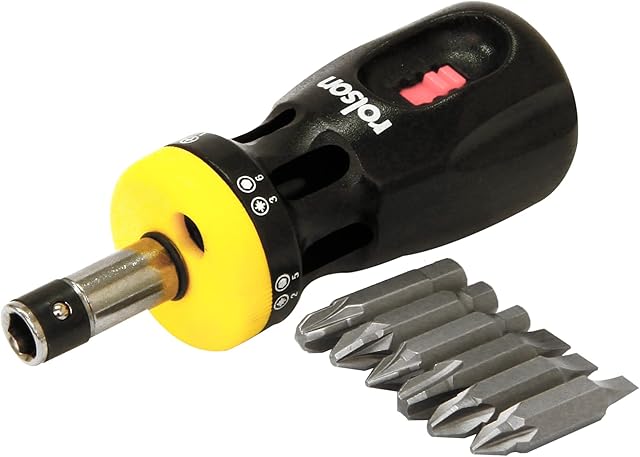 Rolson 28402 12-in-1 Stubby Screwdriver