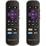 2 Pack - OEM Replacement Remote Control fit for All Hisense Roku TV Smart 4K Ultra HDTV with 4 Shortcut APP Keys - Netflix, Apple TV+, Paramount+, HBO Max