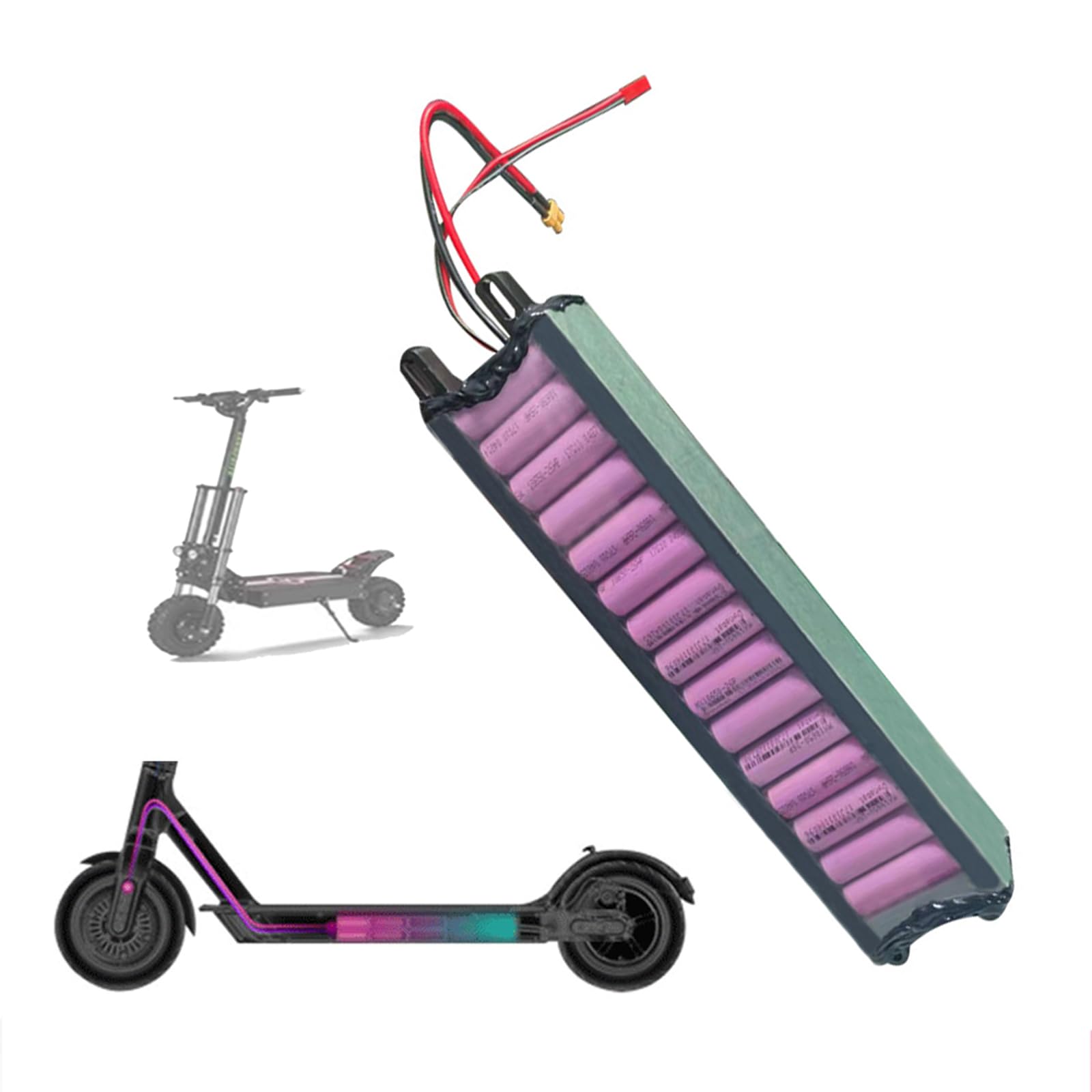 Batteria Integrata per Monopattino Elettrico 36V 10.4Ah 4.4Ah 5.2Ah 6.6Ah 7.8Ah, Batteria al Litio agli ioni di Litio per Veicoli autobilanciati.