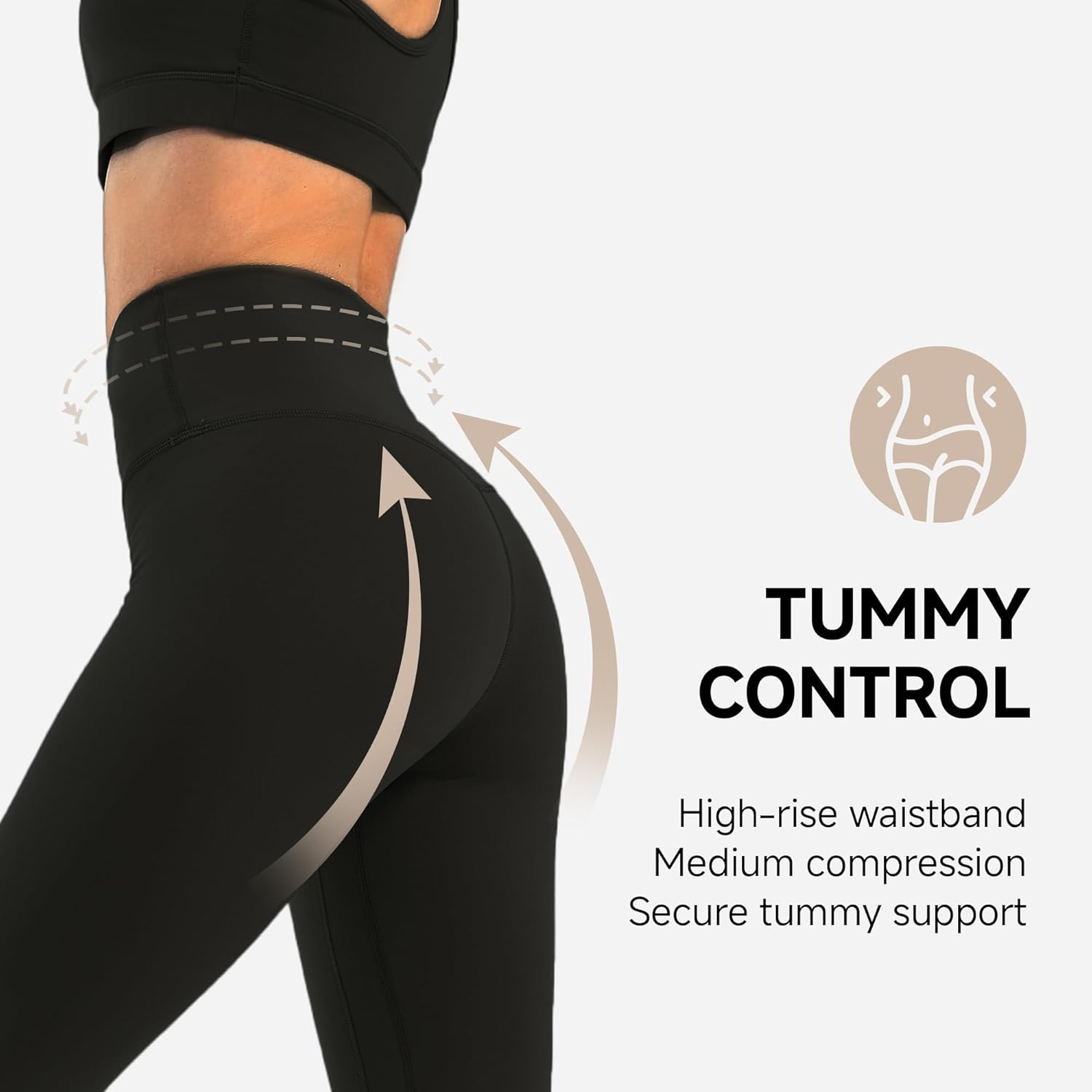 25" High Waist Yoga Pants for Women – Quick Dry Sculpting Leggings Tummy Control Squat Proof Hidden Pocket for Running - Image 3