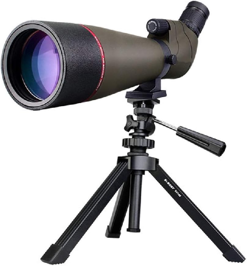 LSLYTQ Spacmirrors 20-60X80 Zoom Refractor Telescope Multi-Coated Silver Prism Outdoor Optics with Tripod SV13