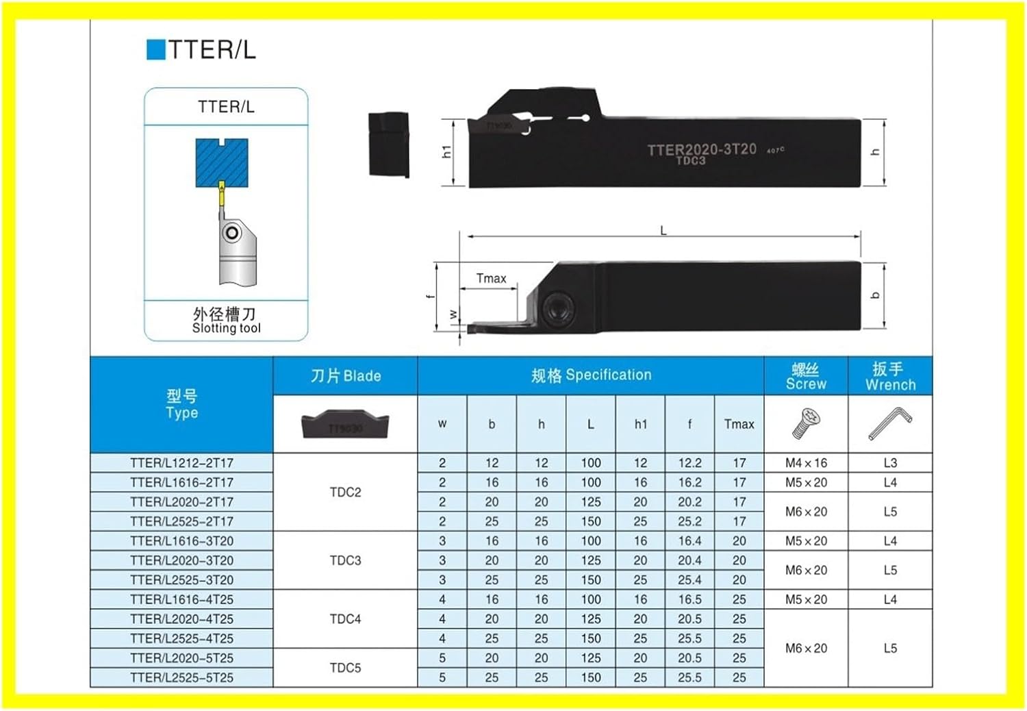 Turning Holders TTER TTER1212 TTER1616 TTER2020 TTER2525 2T17 3T20 4T25 5T25 Grooving Turning Tools External Slotting Cutting Holder CNC Inserts not Included(TTER2525-5T25)