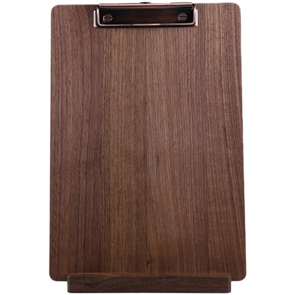 Portapapeles A4, Portapapeles De Madera A4, Portapapeles con Juego De Soporte, Carpeta De Portapapeles para Visualización De Menús, Recibos, Facturas, Listas