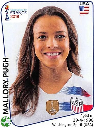 Miniatura 1 de 2019 Panini FIFA Women's World Cup France Album Stickers (Individual Sticker Only) Soccer #417 Mallory Pugh USA 2 Inch by 2 12 Inch Collectible