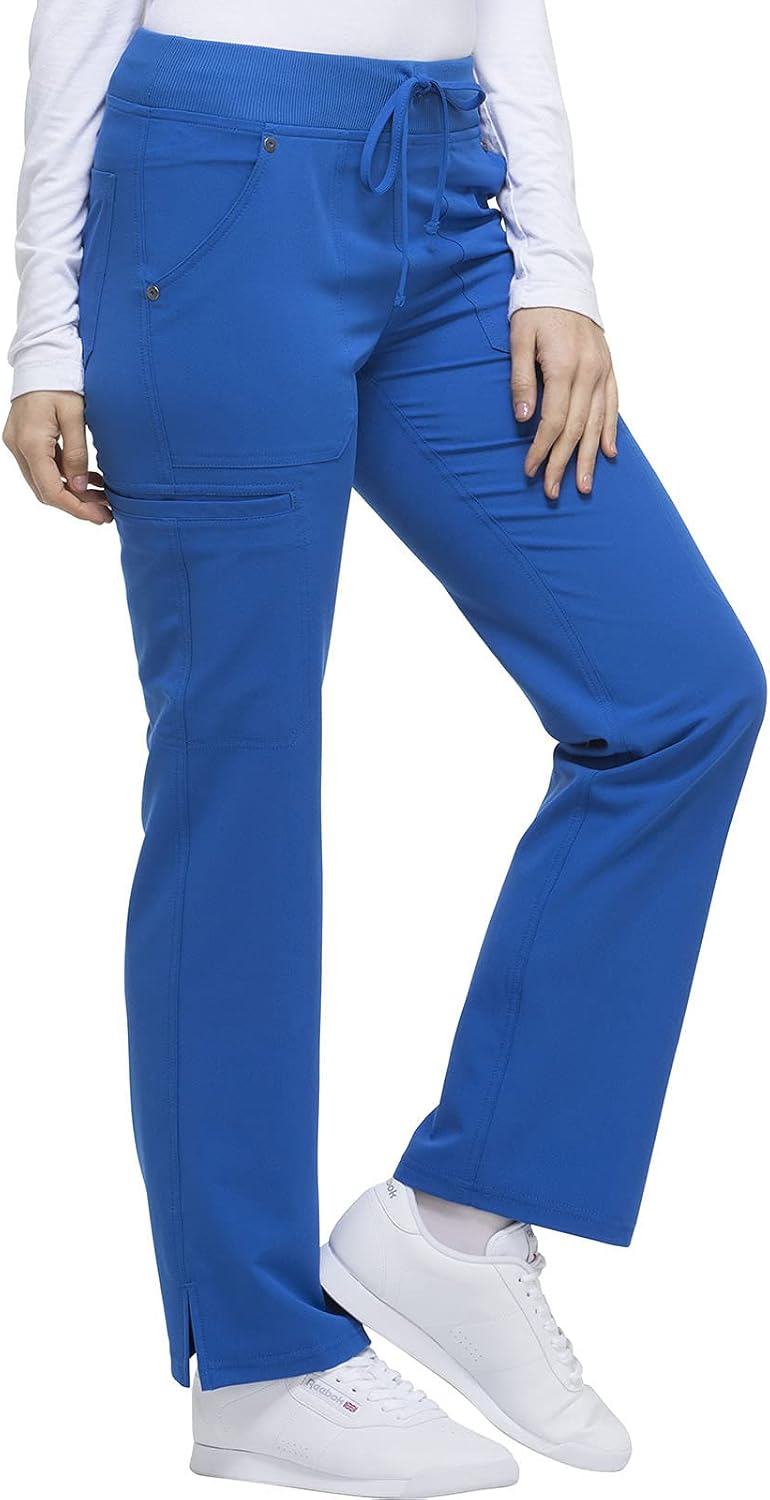 EDS Essentials Scrubs for Women, Drawstring Cargo Scrub Pants DK010P, XS Petite
