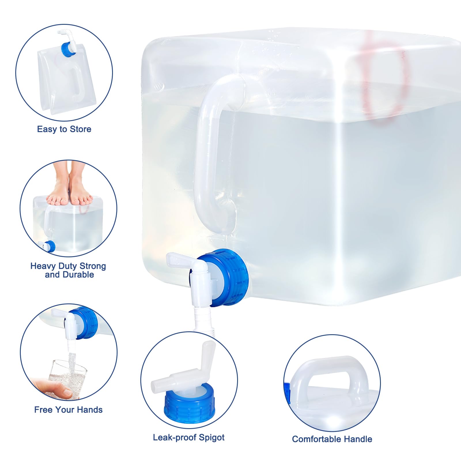 Portable Water Container 12L U2013 BPA Free Food Grade Water Storage Carrier Tank With Spigot For Camping, Hiking, Travel & Outdoor Emergency Use U2013 Green