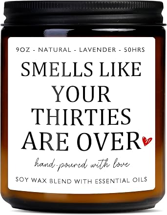 40th Birthday Gifts Women, Happy 1986 40th Birthday Decorations for Men Women - Funny Vintage Forty 40 Year Old Cool Gifts for Women Her Card Ideas Candle Man Mom Dad Best Friend Sister Wife Lavender