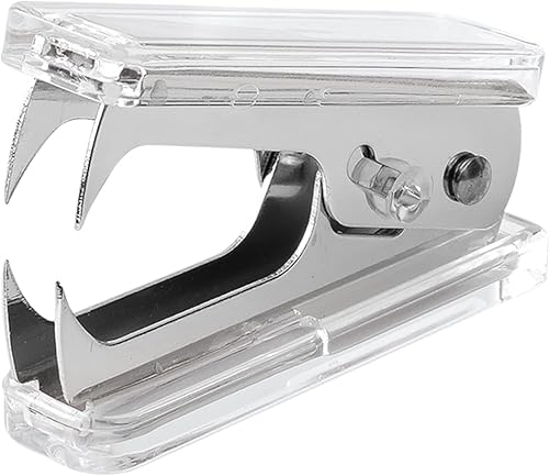 Herramienta de eliminación de grapas acrílicas, transparentes, plateadas, para oficina