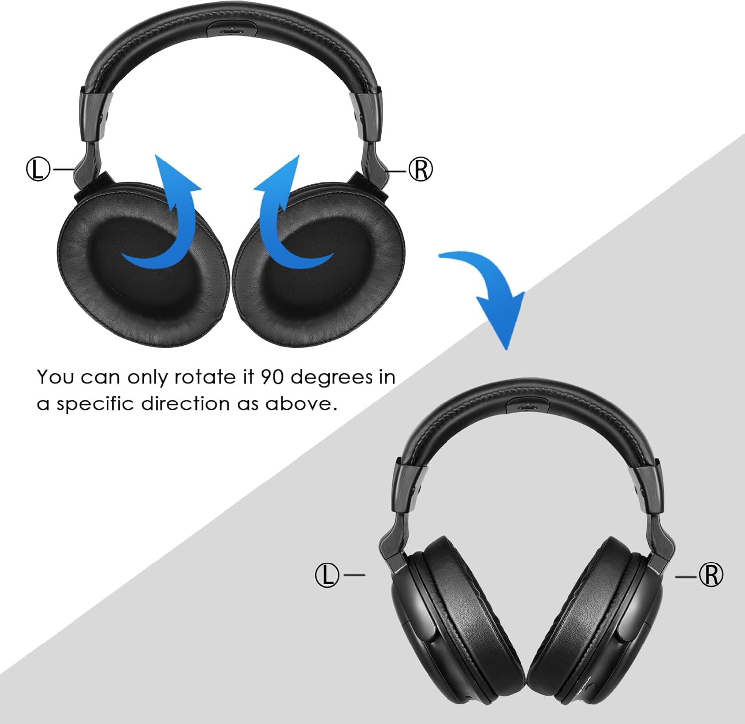 SIMOLIO TV Headphone Wireless Receiver, Replacement Headphone for SM-829D1 & SM-829D2 Digital Wireless TV Headphones