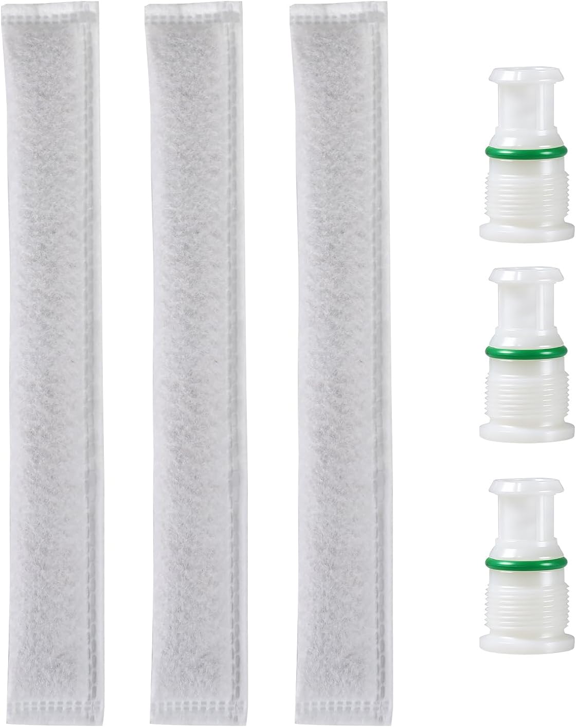 A/C Receiver Drier Desiccant Element Kit 10898KTC – 3Pcs Insert Cartridges, XH9 Desiccant – Fit for Honda, Toyota, Lexus, Acura, Ram, Audi, Subaru, Ford, Chevy & More