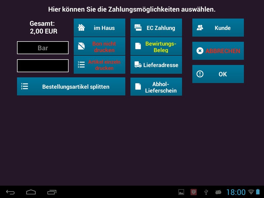 Android Kassensoftware BlitzKasseExpress für Handel, Kiosk, Reinigung, Imbiss. GDPdU GoDB KONFORM