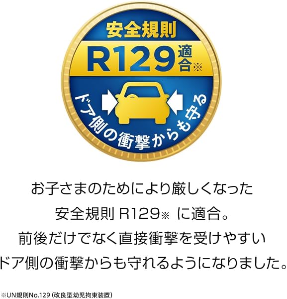 GRACO(グレコ) ジュニアシート ブースターシート シートベルト固定 ジュニアプラスネクスト R129適合 3歳半頃~12歳頃まで カップホルダー付 背もたれ取り外し可 (アビスネイビー) 2187304 - 3
