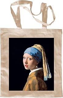 My Custom Style Borsa Shopper Cotone Beige#Arte-Ragazza, Vermeer# M70