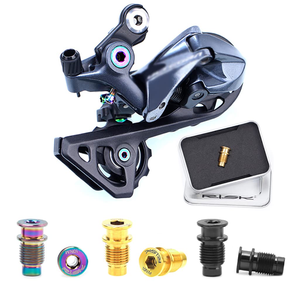 Bicycle Rear Derailleur Fixing Screw,Zcargel Bicycle Rear Derailleur Attachment Bolts Metal Bike Derailleur Screw R8000 Titanium Alloy for Mountain Road Bikes