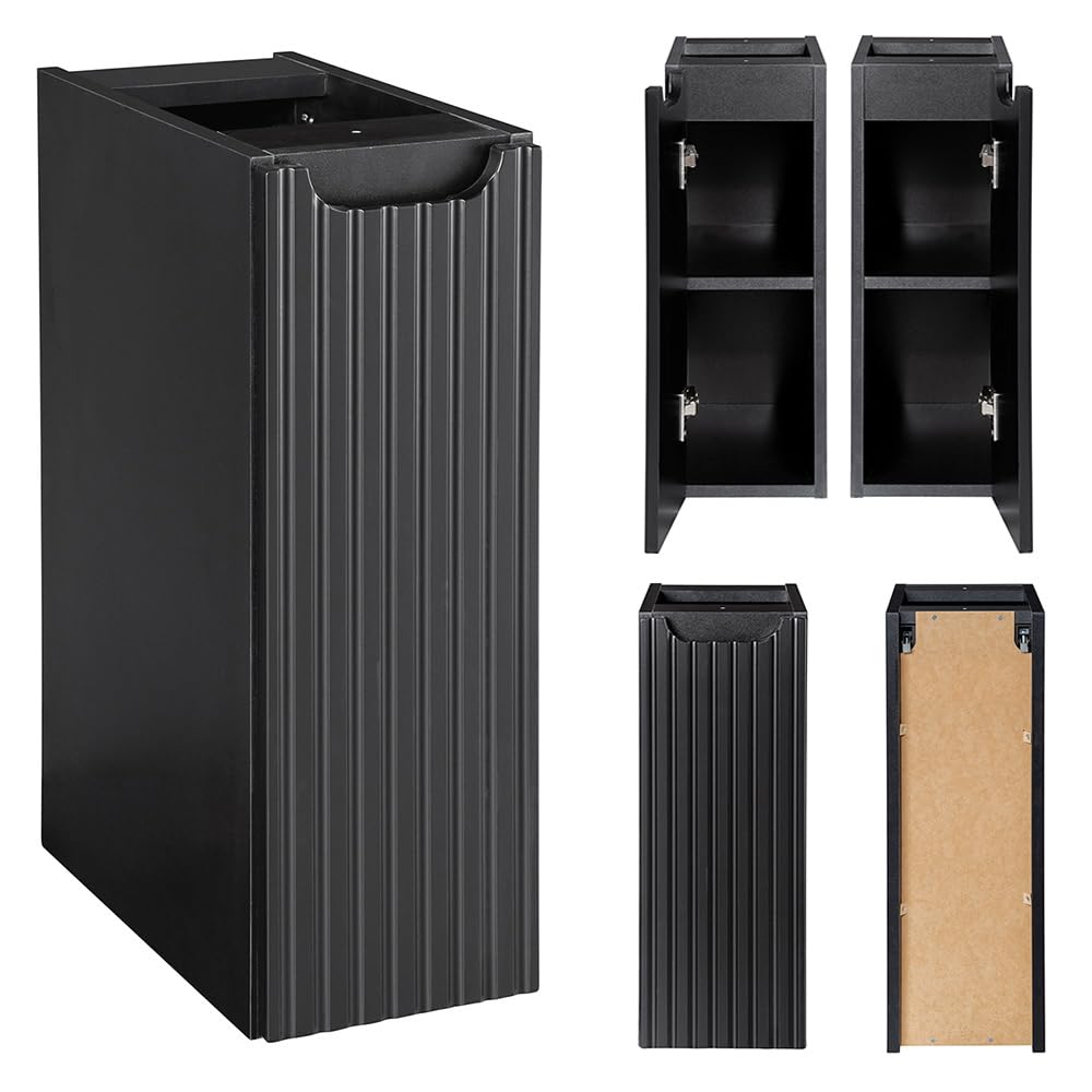 Lomadox Meuble de salle de bain - 100 cm - Noir - 2 tiroirs et 1 porte - Largeur x hauteur x profondeur : environ 100,4 x 59,5 x 40 cm