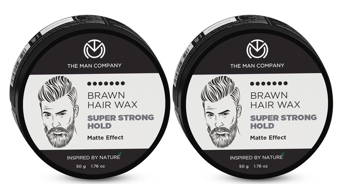 The Man Company Brawn Extra Stronghold Hair Wax for Men | Stylish Pomade Matte Finish | Hair Volumizer | Non - Sticky - Pack of 2…