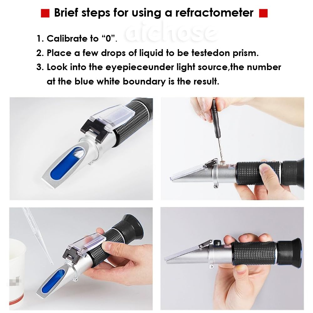 Versatile 4in1 Automotive Fluid Refractometer for Antifreeze, DEF