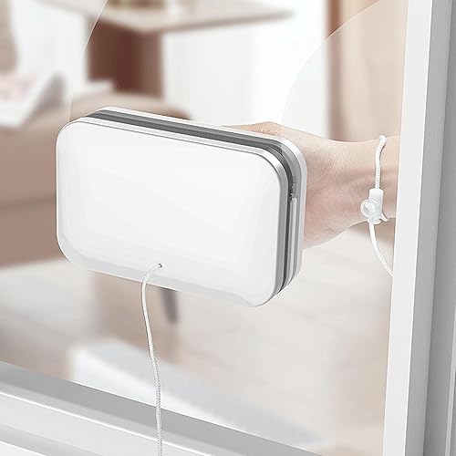 Miniatura 8 de JUOPZKENN Magnetic Window Cleaner,Double Sided Large Handle Safe Stable Sturdy Plastic Window Cleansing Tool,Glass Wiper for Office Home