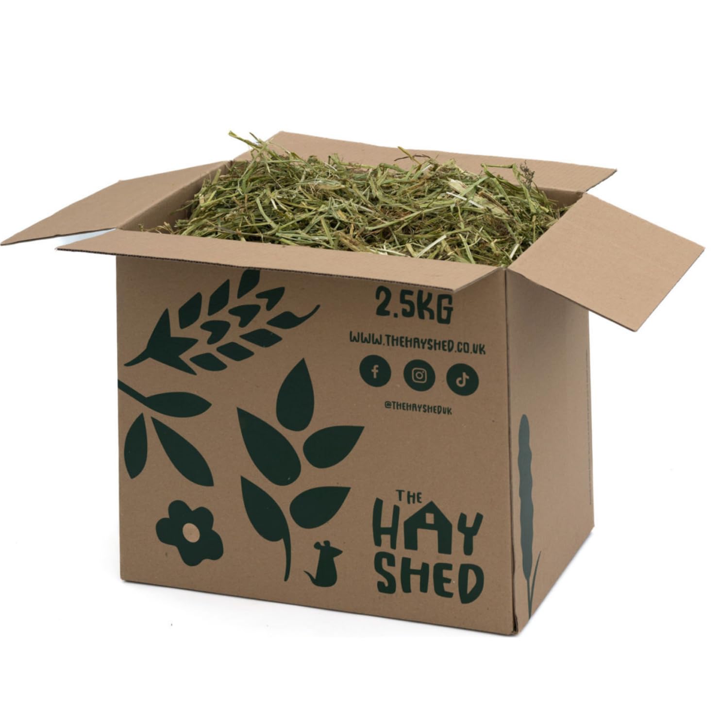 The Hay Shed Alfalfa Hay for Rabbits, Guinea Pigs, Chinchillas – Long Stem Feeding Grass Barn Dried, Dust Free, High Fibre, Natural Green Stem Feeding Hay for Growing, Nursing or Pregnant Small Pets