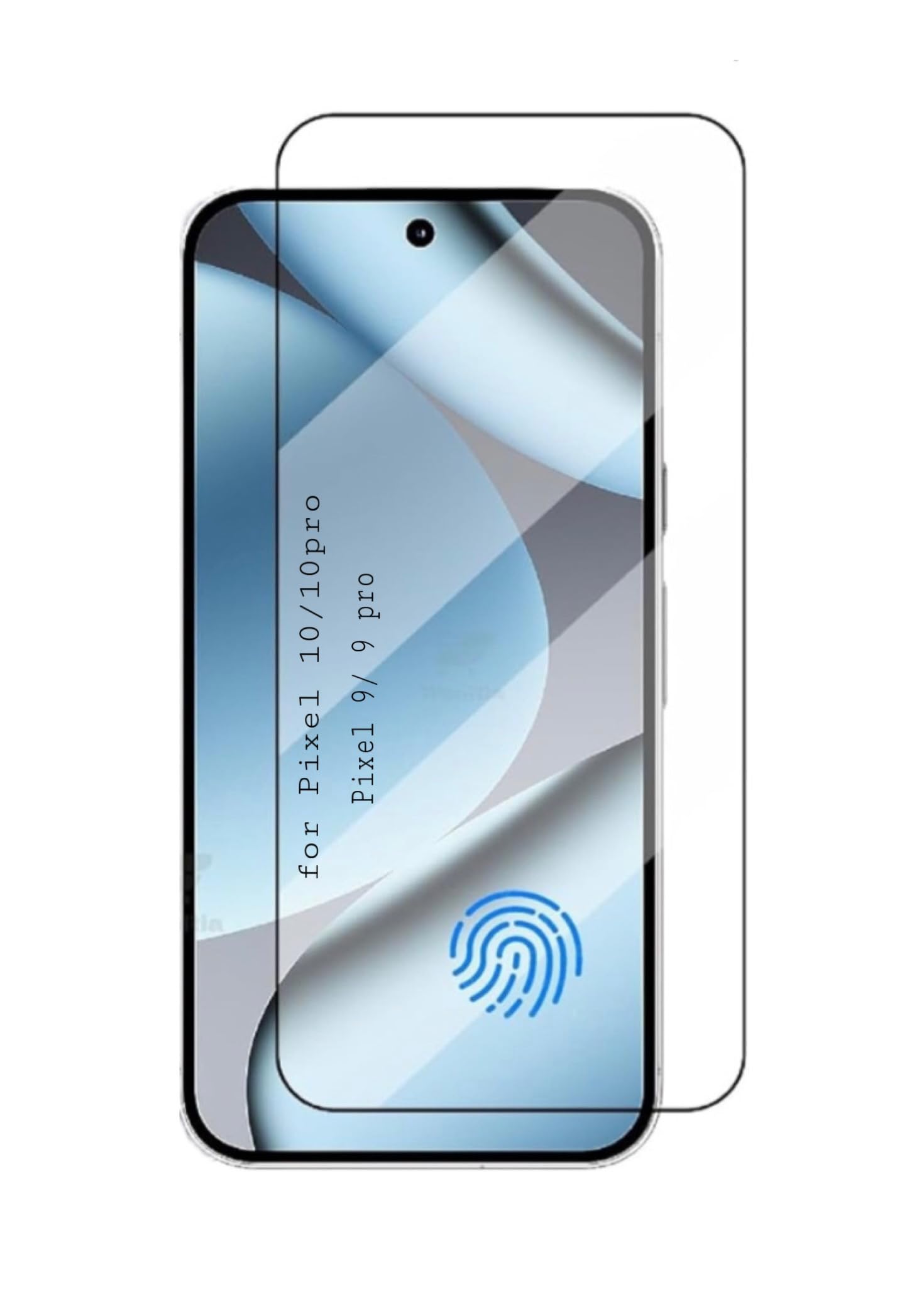 ANDYGLASSES Tempered Glass Screen Protector Compatible with Google Pixel 9/9 Pro/Pixel 10/10 Pro (Black) with Edge to Edge Coverage (Ultrasonic Fingerprint Working) and Easy Installation kit