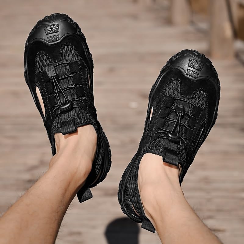 Men's Breathable Mesh Shoes Outdoor Sandals Men's Casual Sneakers Comfortable Beach Sandals(40)4