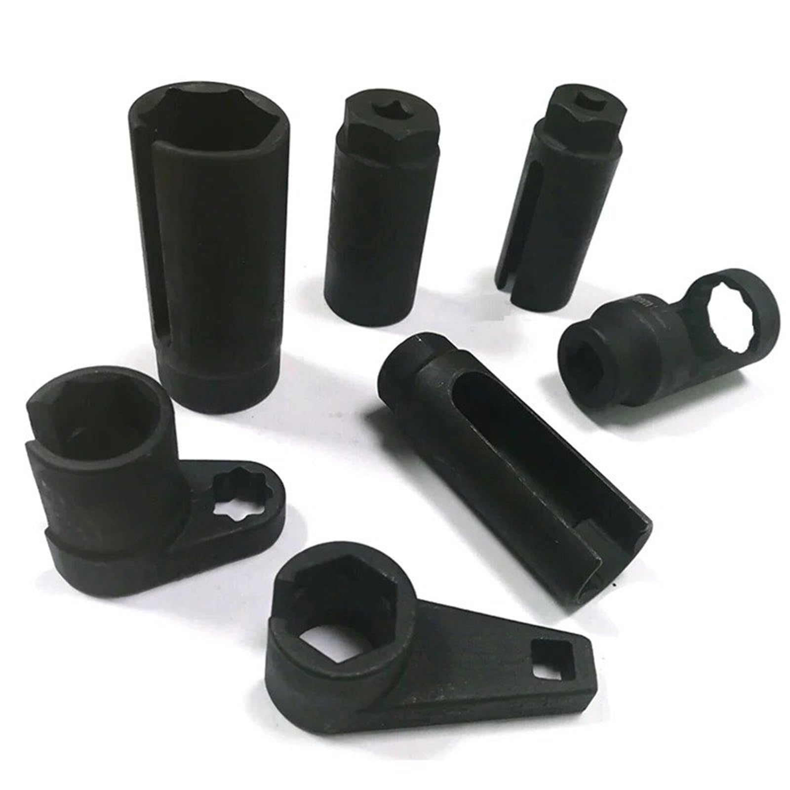Juego De Llaves Vaso Con Sensor Acero CR-V 7 Piezas Accionamiento 1/2 Y 3/8" Manguito Oxígeno O2 Sensor Oxígeno Lambda