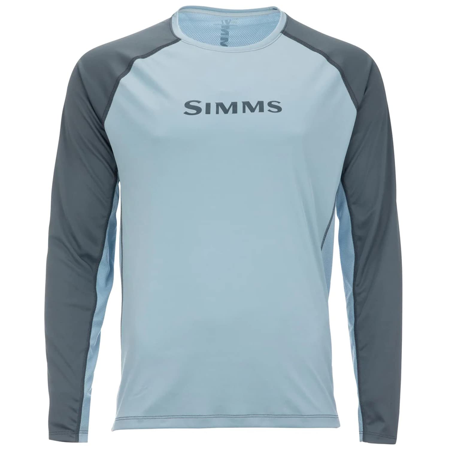 SimmsMen's Challenger Solar Crew Shirt - Long Sleeve, UPF 30+ Sun Protection, Quick-Dry for Fishing, Hiking, & Casual Wear