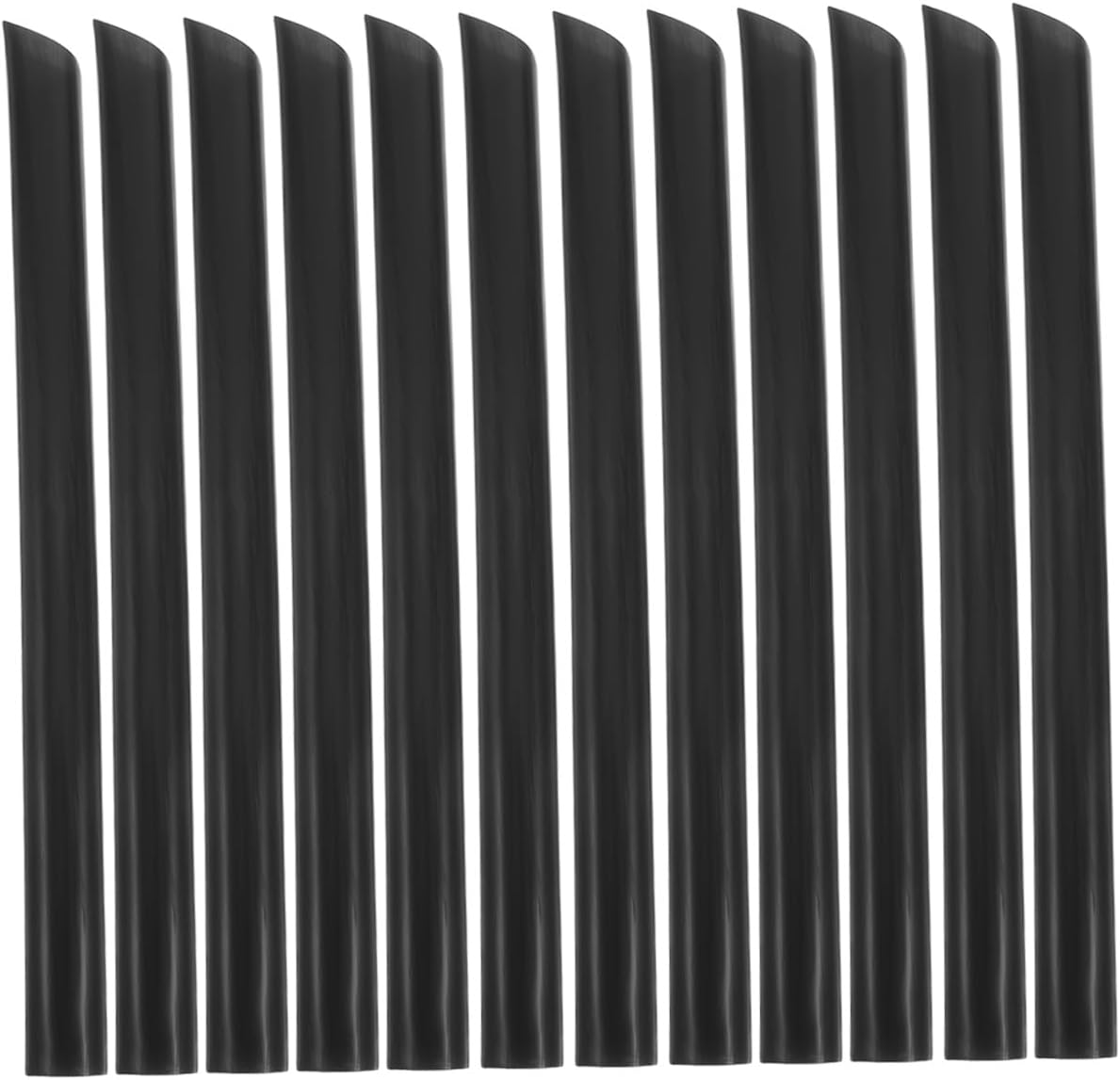 100pcs Disposable Individually Wrapped Drinking Straws 11mm Diameter Black 19cm for Coffee Milk Tea Juice Shops Commercial Use