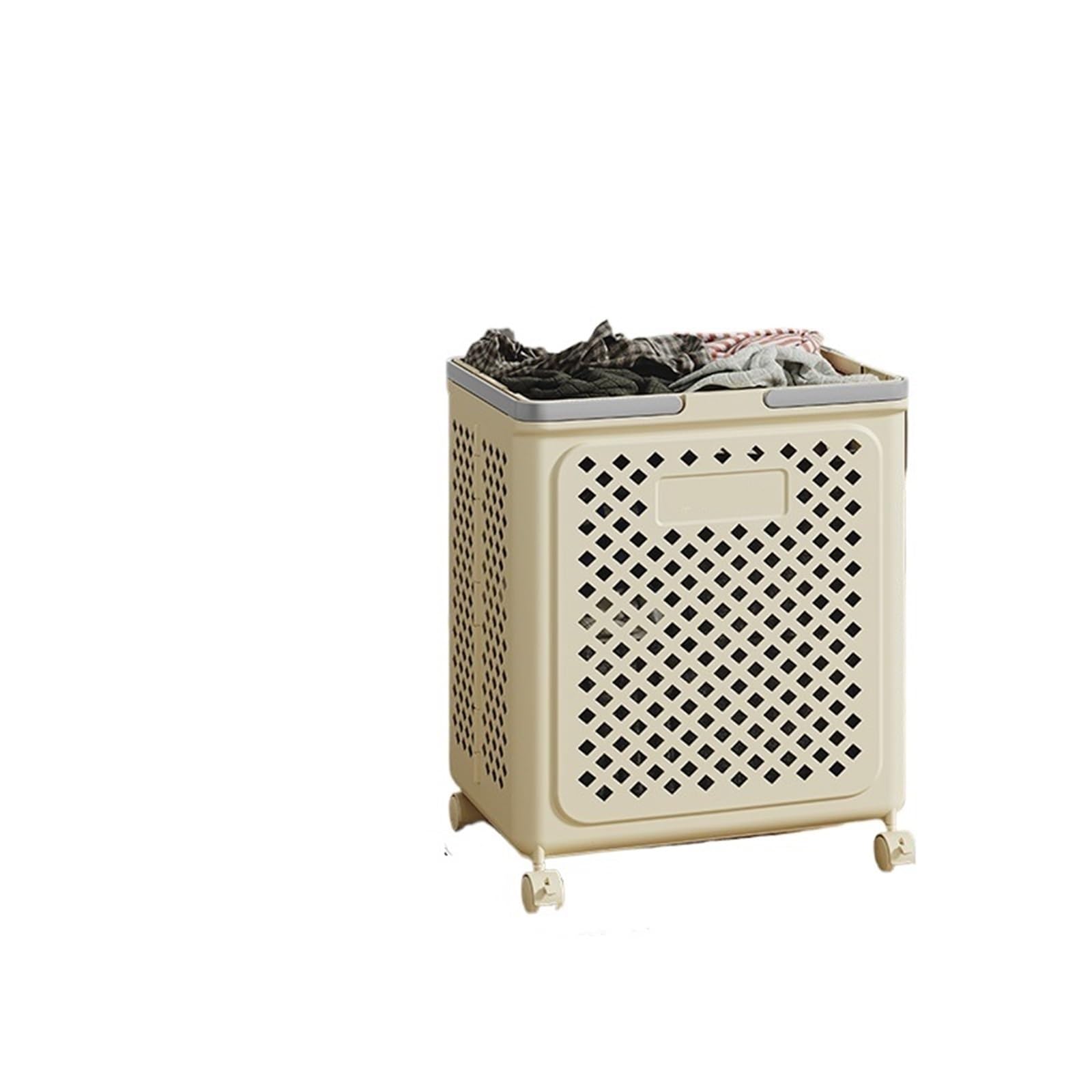 laundry basket with wheels Toilet Bathroom Laundry Basket Folding Dirty Clothes Storage With Wheels Removable