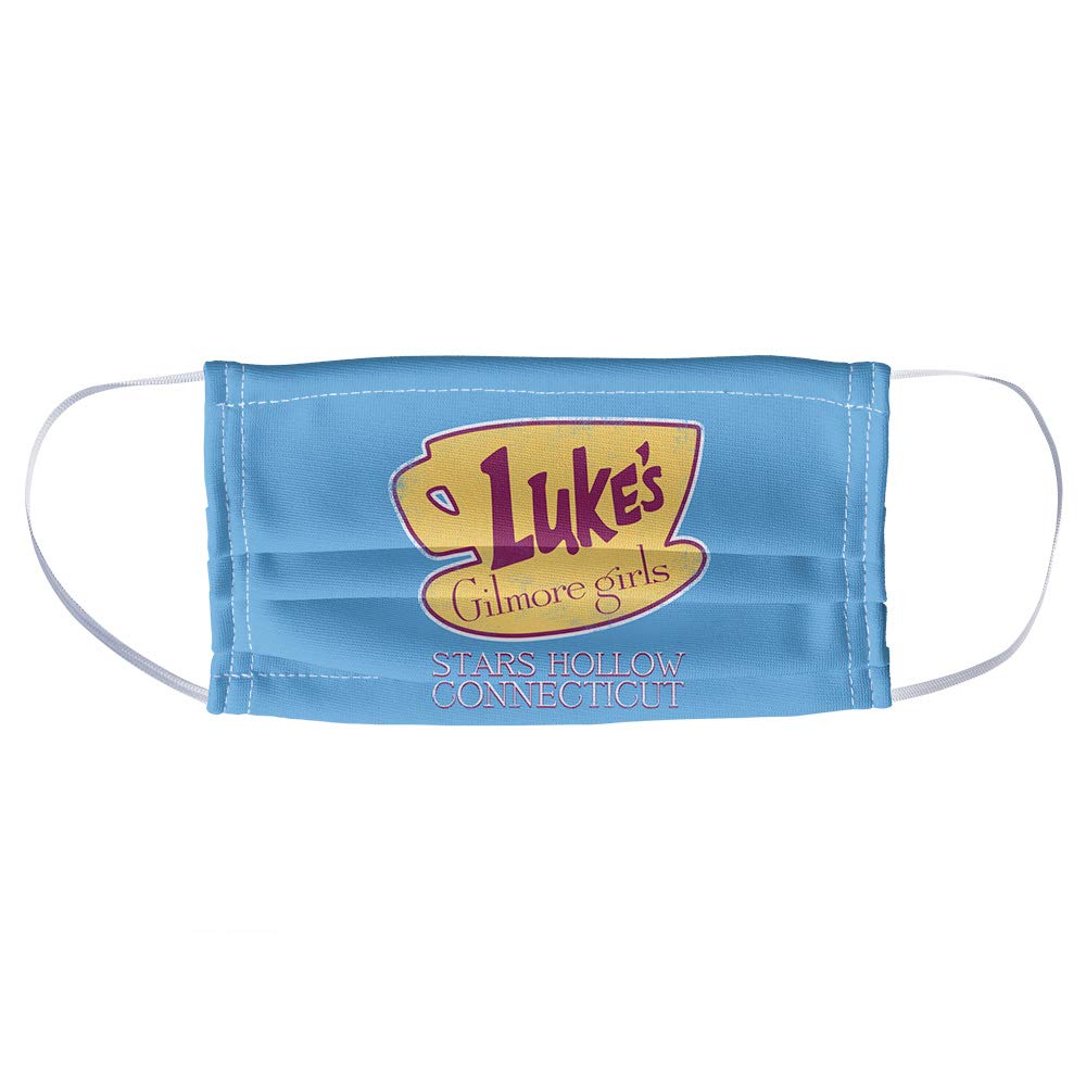 Popfunk Gilmore Girls Luke's Connecticut Logo 1-Ply Reusable Face Mask Covering with Adjustable Nose Wire, Unisex