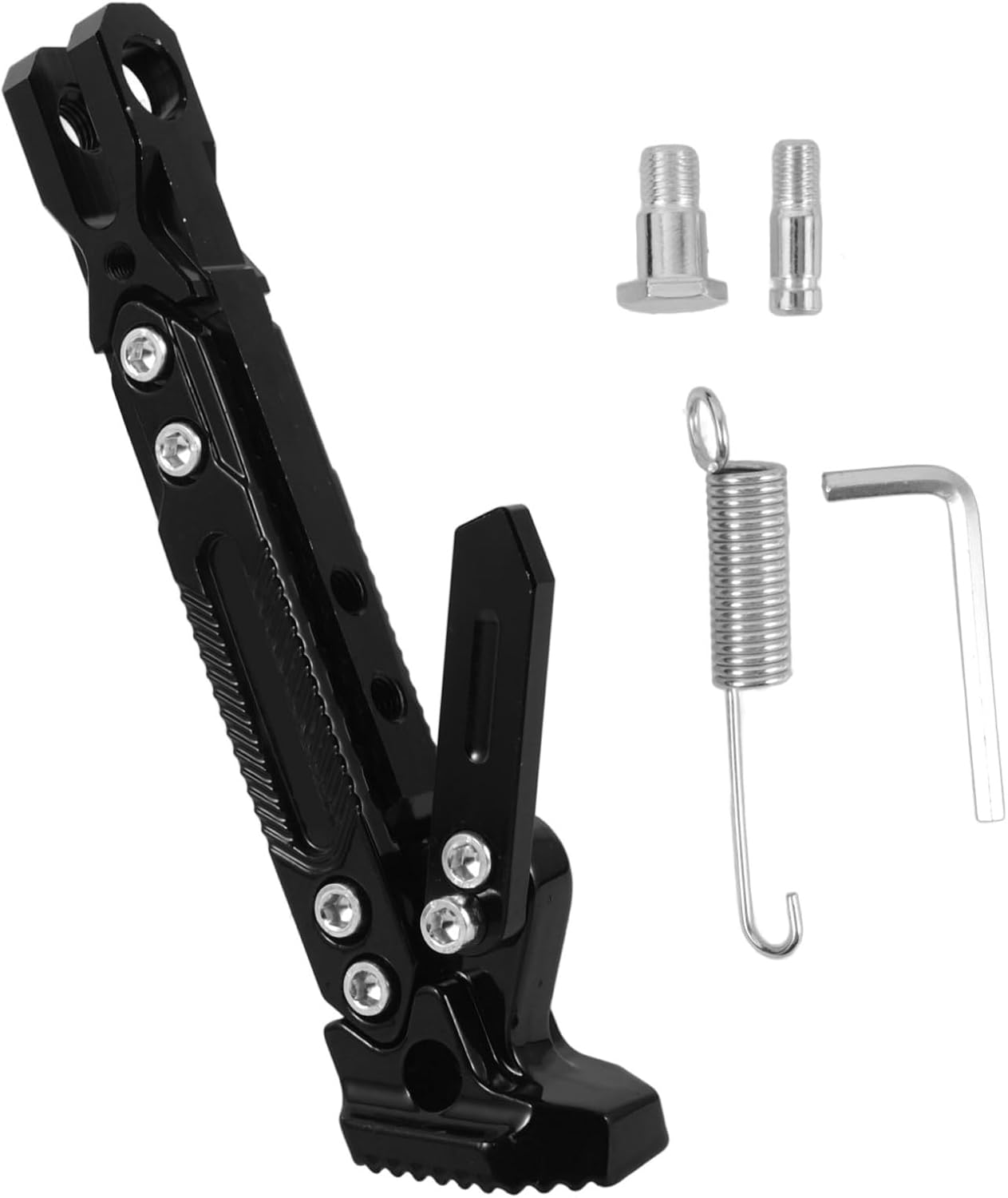 Adjustable Aluminum Alloy Motorcycle Kickstand Side Stand Scooter Foot Support Cnc Machined Lightweight Replacement Part for Electric Bikes