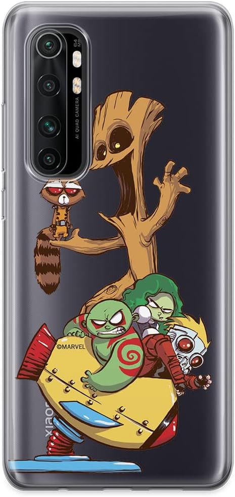 ERT GROUP mobile phone case for Xiaomi MI NOTE 10 Lite original and officially Licensed Marvel pattern Guardians of the Galaxy 020 adapted to the shape of the mobile phone