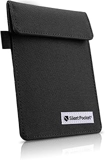 SLNT Signal Blocking Faraday Key Fob Case with Silent Pocket - Car Anti Theft Device Shields Against All Signal Types, Includes RFID Blocking & Durable Faraday Bag, Fits Most Keyfobs (Black, X-Small)