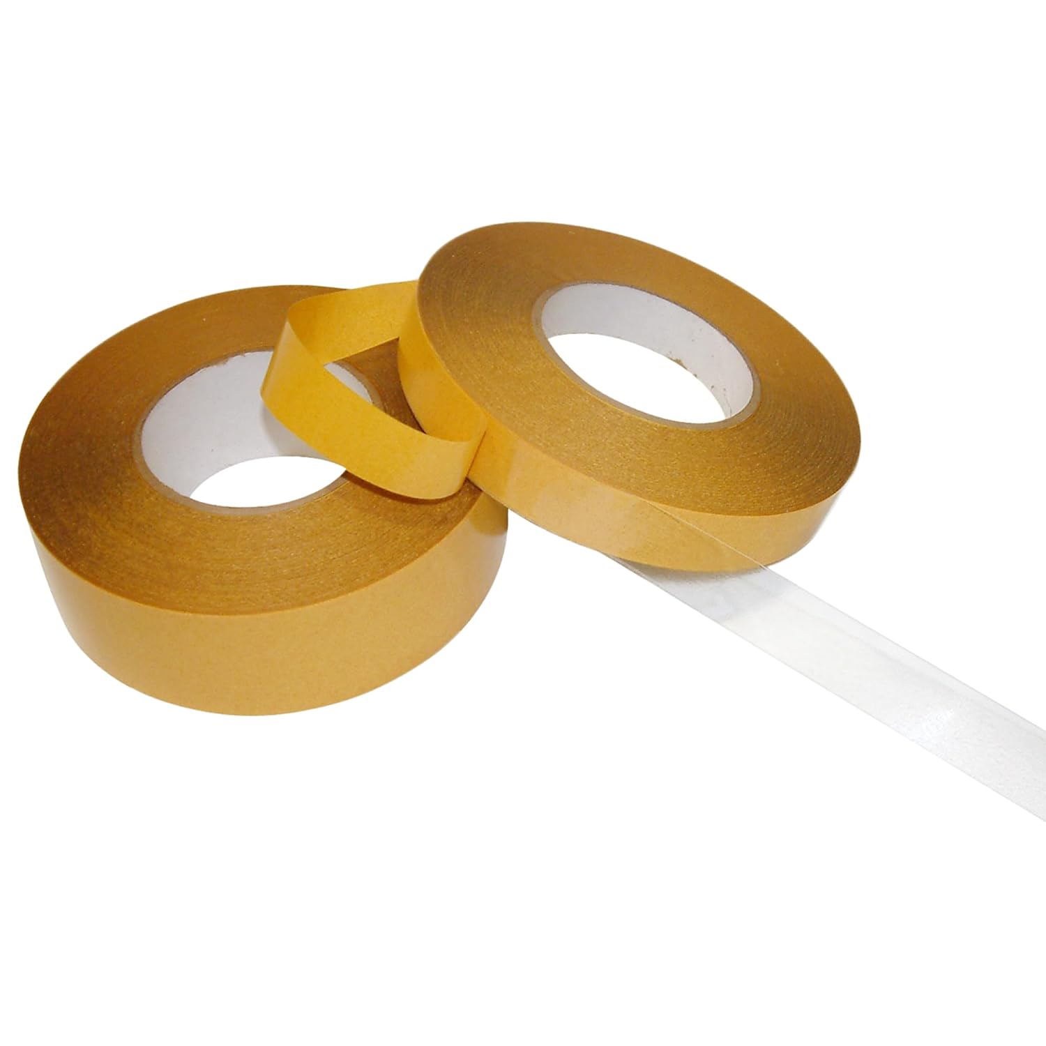 J.V. Converting JVCC Double-Sided Polypropylene Film Tape Acrylic Adhesive, (DC-PPF22), 1-1/2 in. x 55 yds. (Clear)