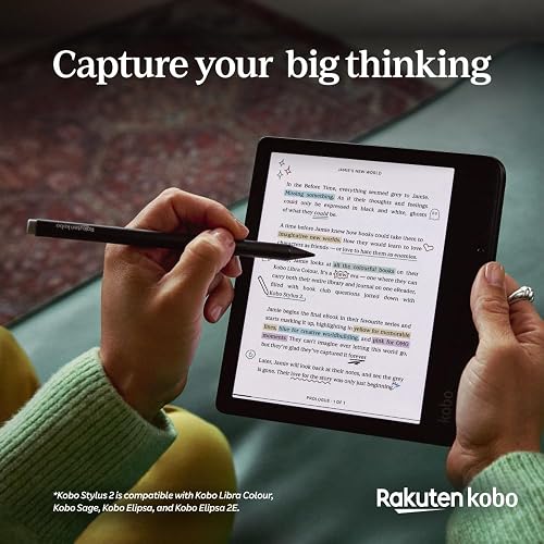 Kobo Stylus 2 | Black | Mark Up, Write Notes and Make Highlights | Rechargeable via USB-C | Compatible with 7" Libra Colour eReader - 4