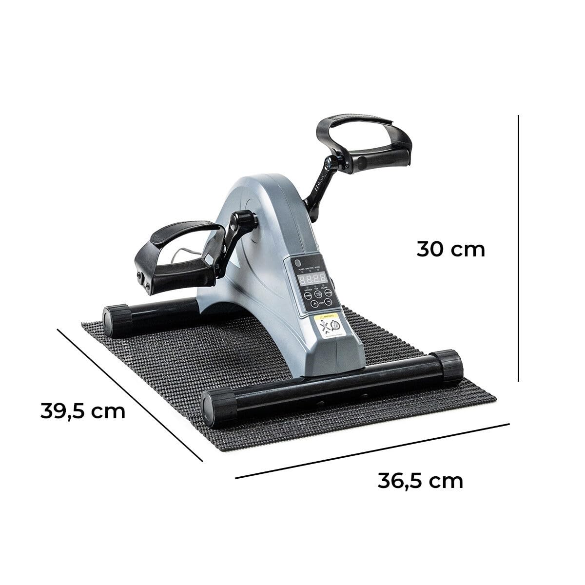 Velora Pédalier Électrique Assisté Bras et Jambes Mini Vélo d'Appartement Motorisé 12 Vitesses 5 Programmes Pédalage Bidirectionnel Écran LCD Tapis Antidérapant Télécommande