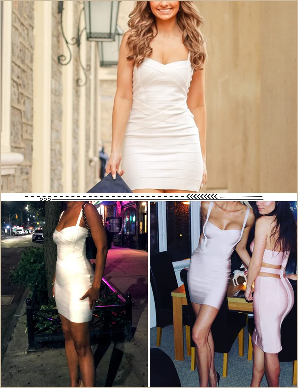 UONBOX Vestido corto de rayón para mujer, sin mangas, ajustado, con tirantes, para fiesta de club