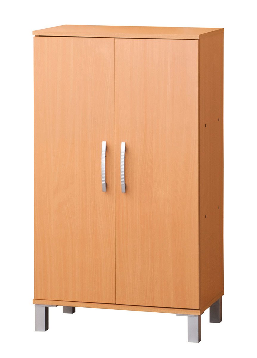 Amazon｜クロシオ ツードア シューズボックス ナチュラル 幅60cm 18足