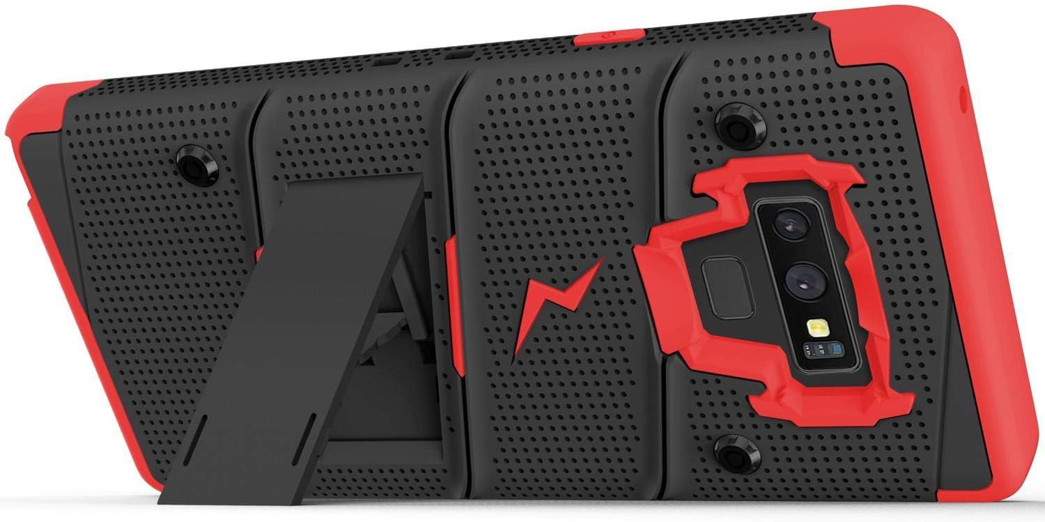 Zizo Compatible for Bolt Series with Military Grade Drop Tested and Tempered Glass Screen Protector for Samsung Galaxy Note 9