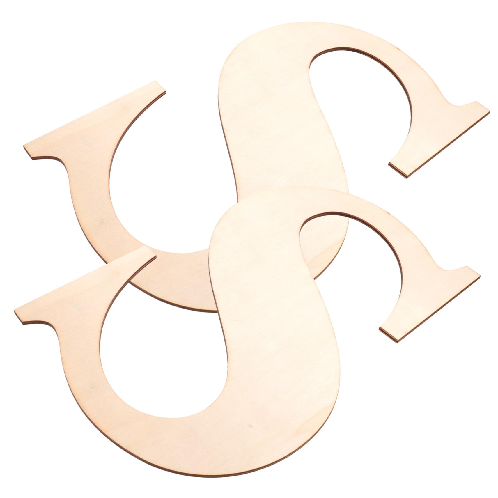 SEWACC Rustic Home Decor 2pcs Wooden Letters Set Large Unfinished s Shape Alphabet