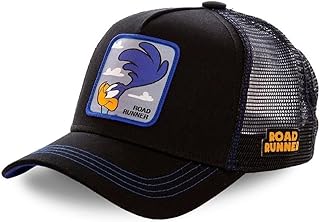 Capslab Roadrunner Looney Tunes Metal Plate Black Trucker Cap - One-Size