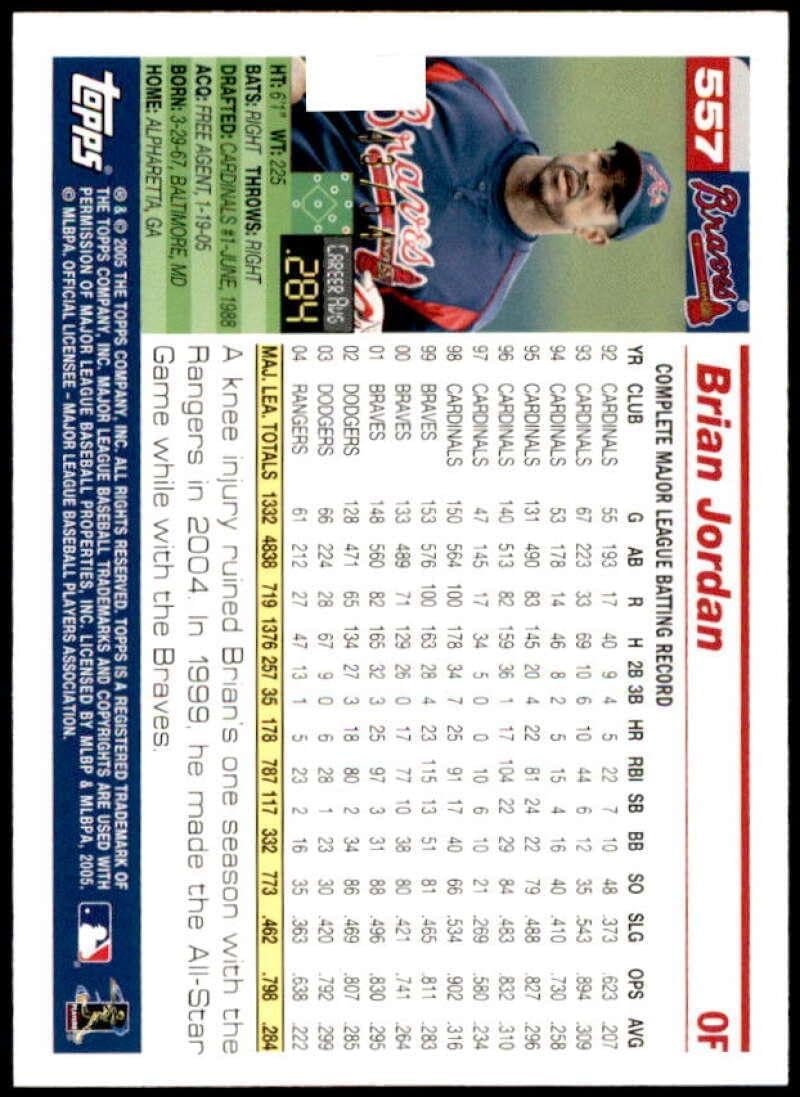 Brian Jordan Card 2005 Topps #557 - Slabbed Baseball Cards