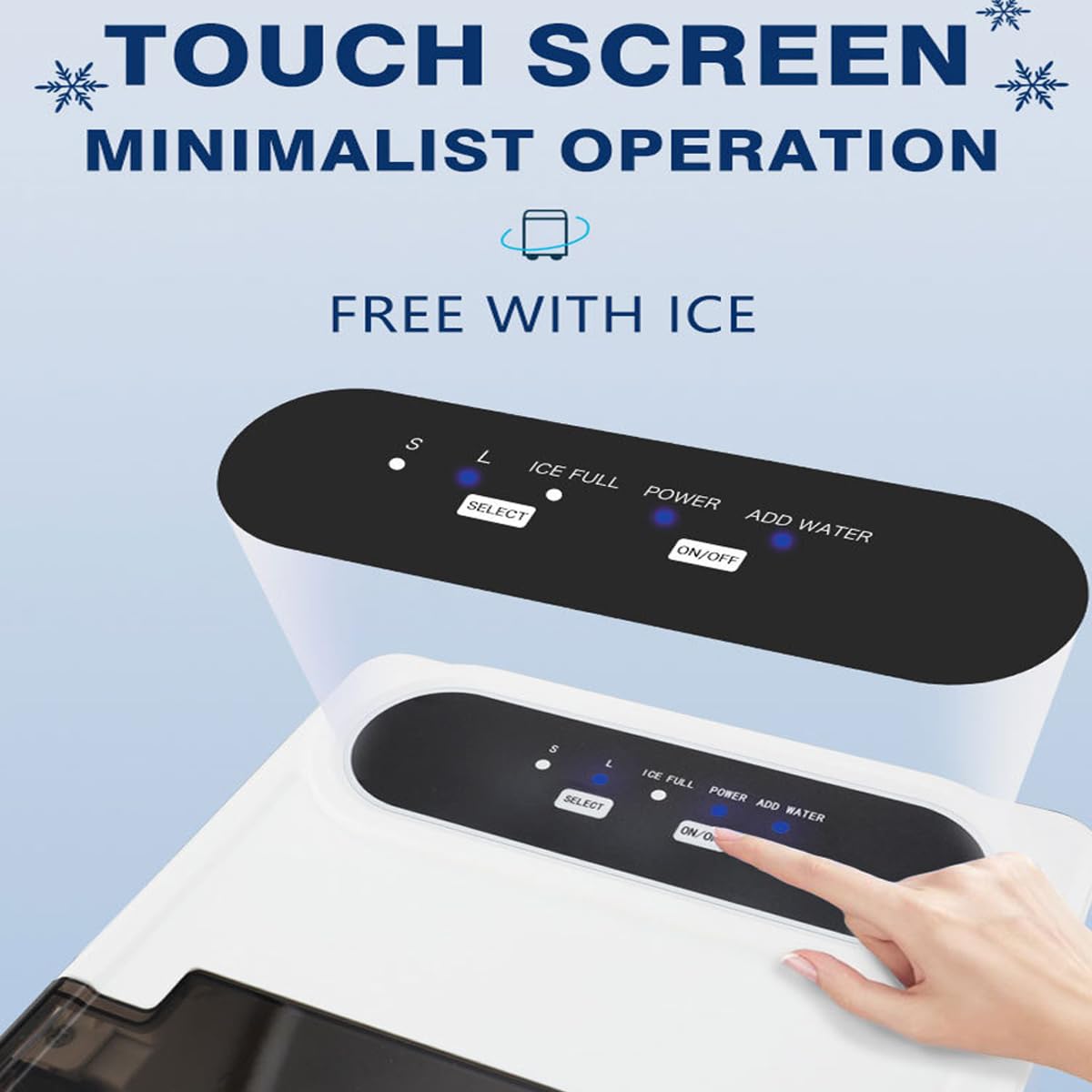 Macchina per Produttore di Ghiaccio, 1,4 Litri di cubo di Ghiaccio Portatile, 12 kg/24h, 9 cubetti di Ghiaccio Proiettile in 6 Minuti, produttori di Ghiaccio autopulibili con Cesto e Scoop White