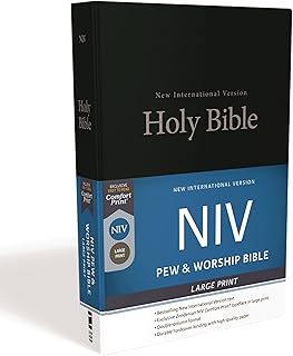 NIV, Church Bible (Pew Bible), Large Print, Hardcover, Black, Comfort Print