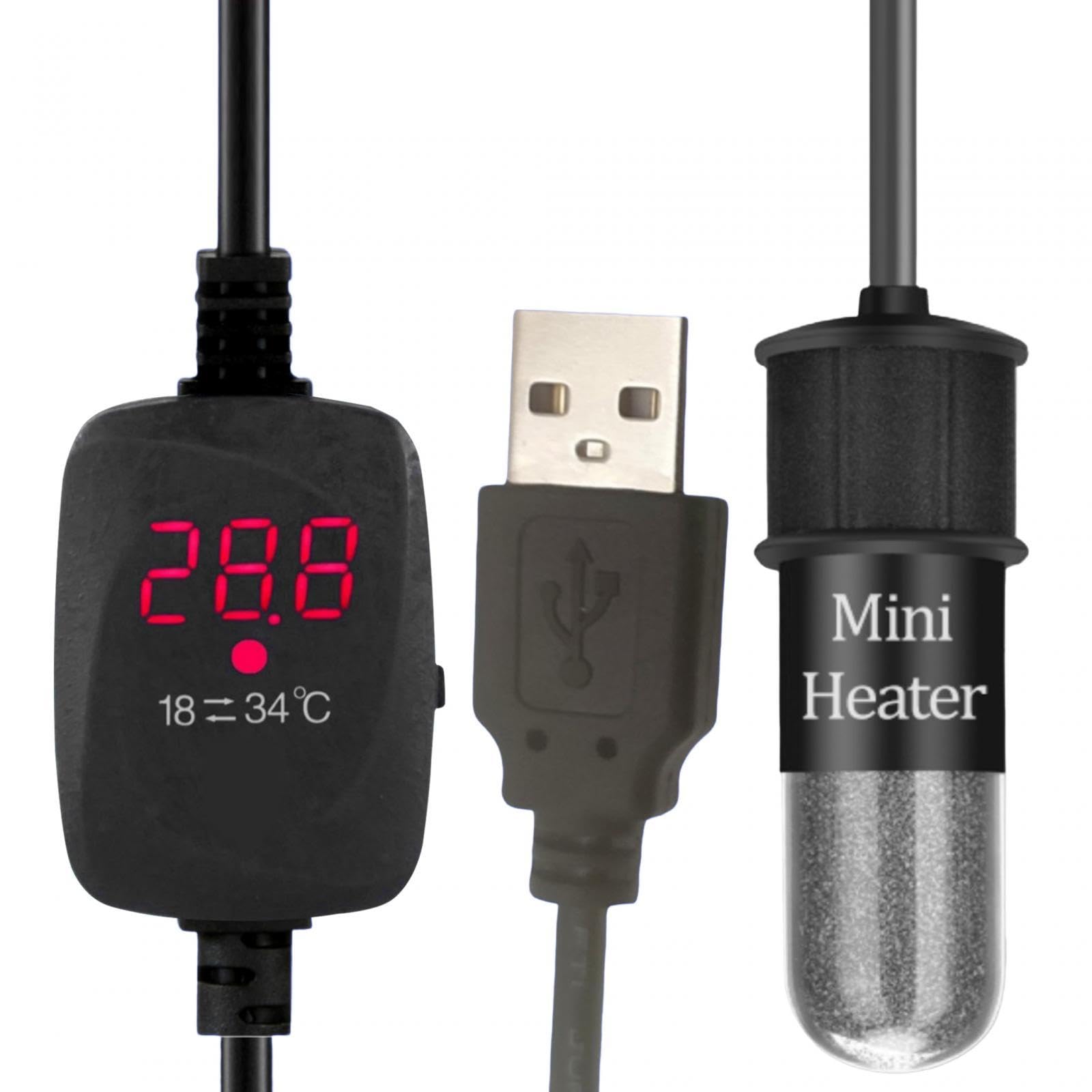 Colcolo Aquarium-Heizung, intelligenter Thermostat, 10 W, Mini-Heizstab für Aquarien, Kampffischtanks, Reptilien-Terrarium, Celsius, mit Stromausfall