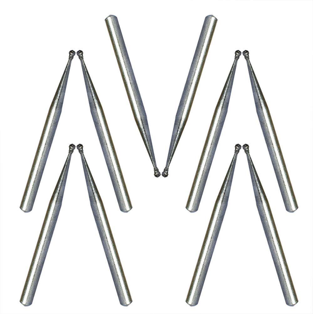 Lotatheta 10 pcs Diamond Engraving Tip Bit Carve Head for Replacing Tip Electric Micro Engraver Pen Carve Engraving Tool Replacement