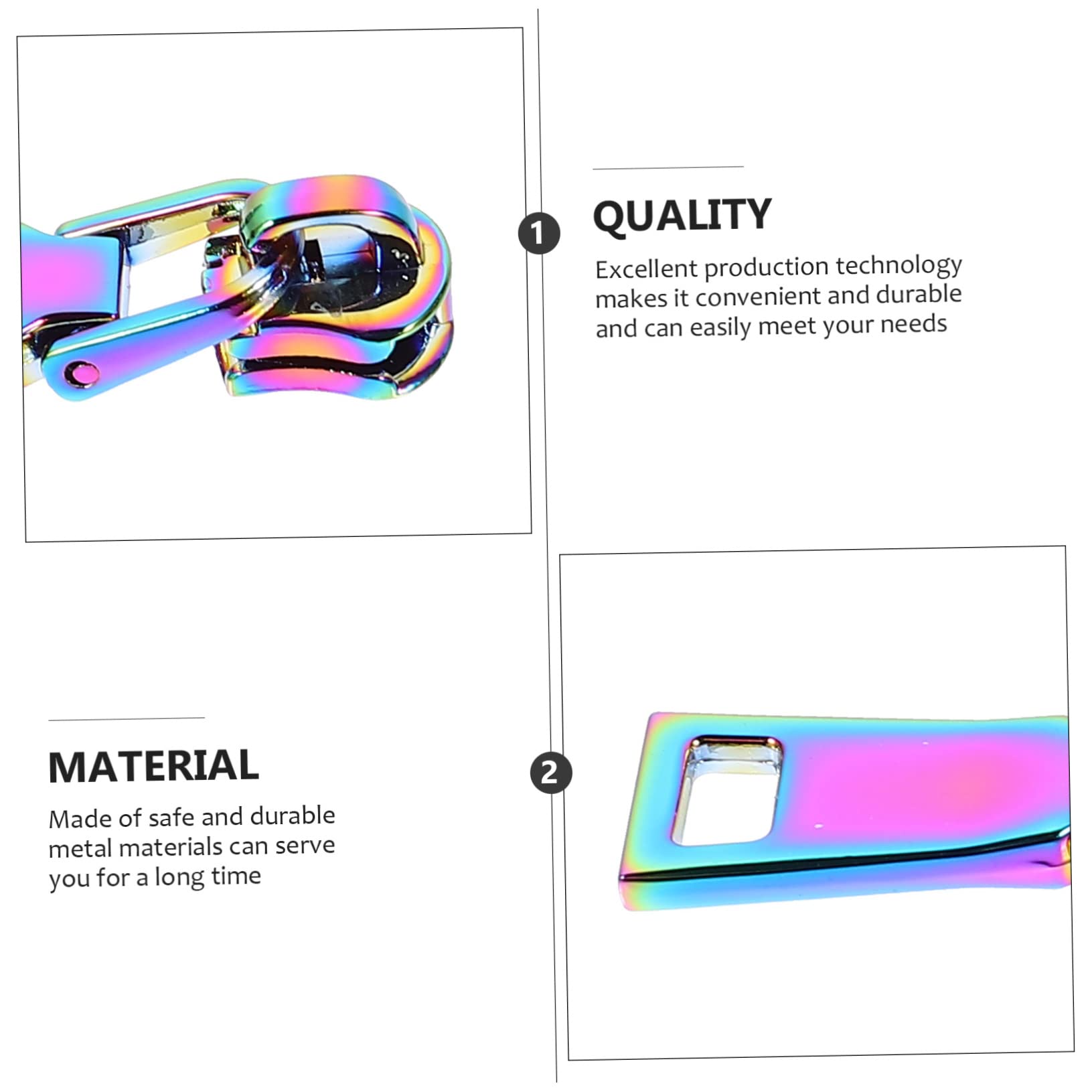 NUOBESTY 30piezas Coloridos Tiradores De Cremallera Para Ropa y Mochilas Accesorios De Reemplazo Prácticos Para Zippers